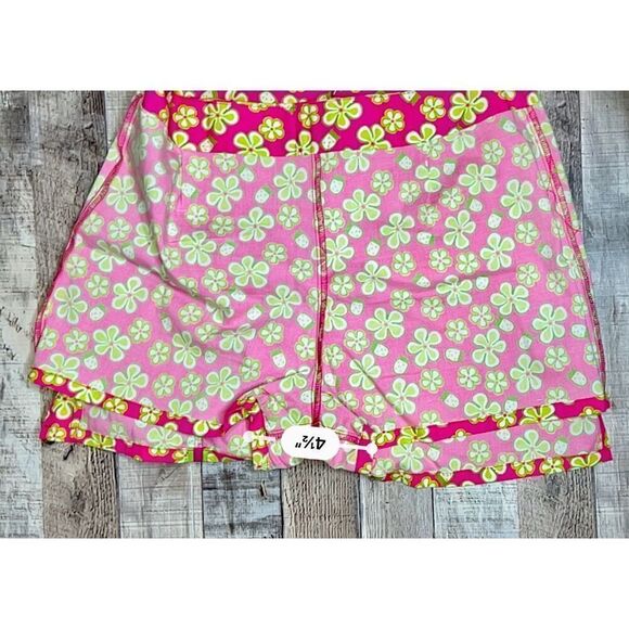 Lilly Pulitzer Vintage Dune Buggy Pink Lime Mini Skirt Skort sz 8 Barbiecore Neo - Picture 11 of 12